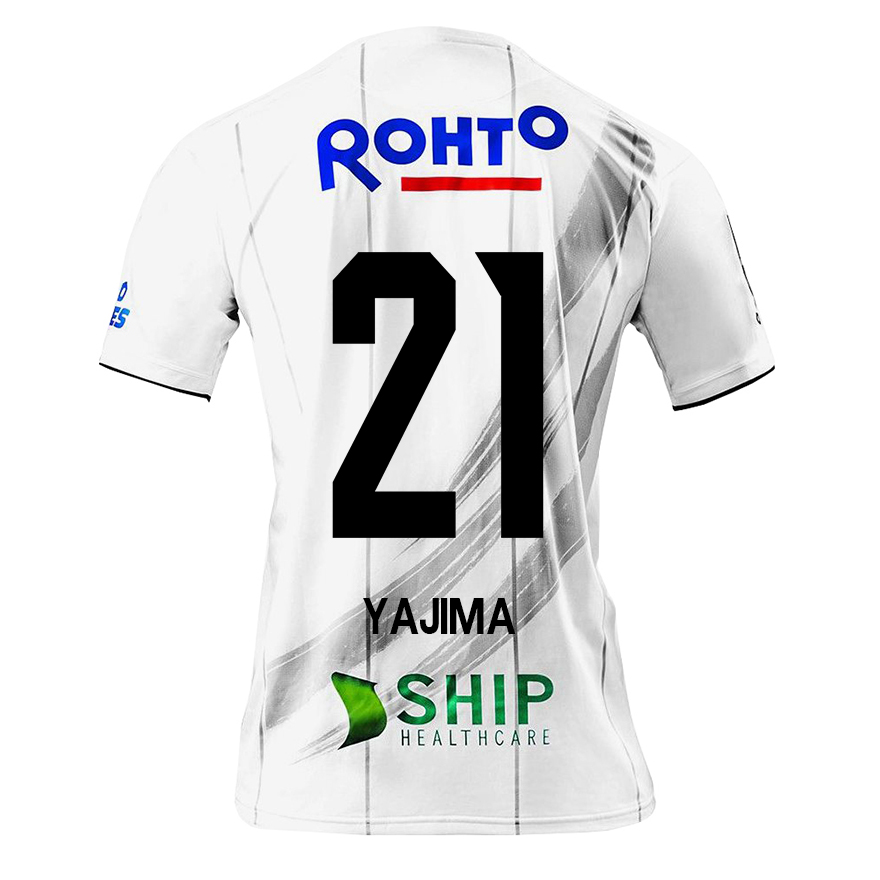 Homme Football Maillot Shinya Yajima #21 Tenues Extérieur Blanc 2020/21 Chemise