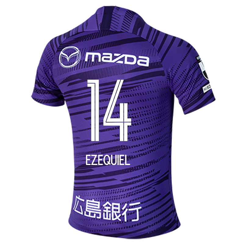 Homme Football Maillot Ezequiel #14 Tenues Domicile Violet 2020/21 Chemise