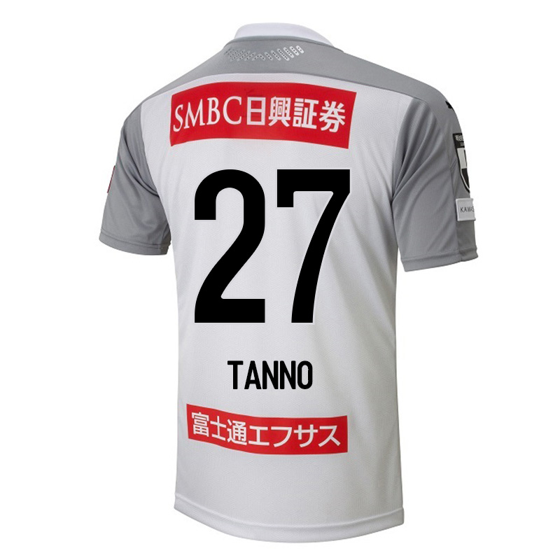 Homme Football Maillot Kenta Tanno #27 Tenues Extérieur Blanc 2020/21 Chemise