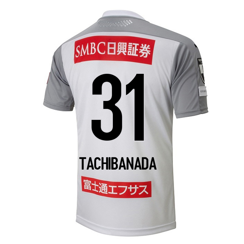 Homme Football Maillot Kento Tachibanada #31 Tenues Extérieur Blanc 2020/21 Chemise
