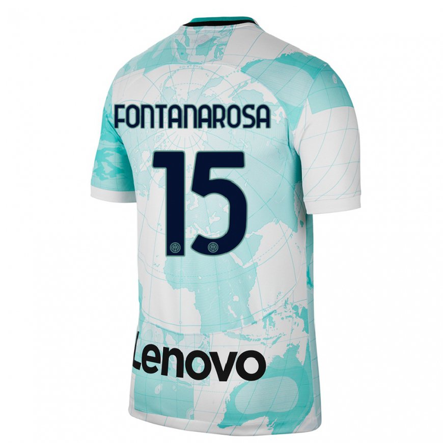 Kandiny Homme Maillot Alessandro Fontanarosa #15 Vert Clair Blanc Troisieme 2022/23 T-shirt