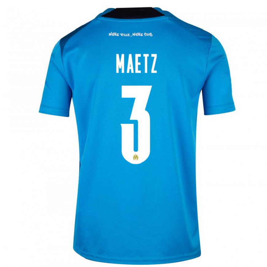 Kandiny Homme Maillot Agathe Maetz #3 Bleu Foncé Blanc Troisieme 2022/23 T-shirt