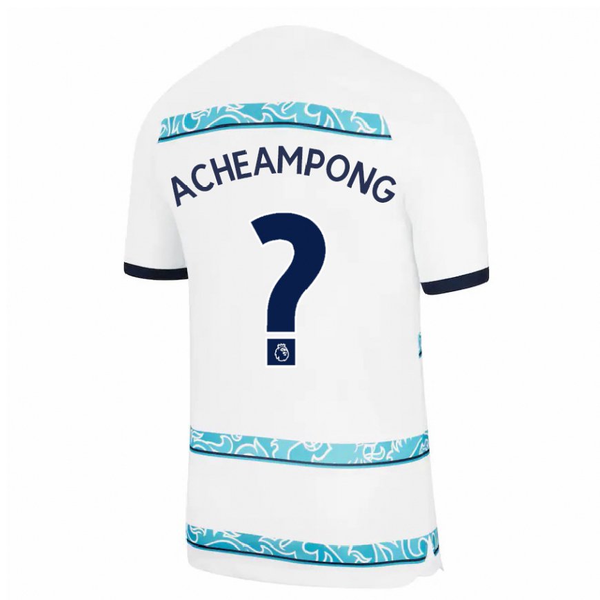 Kandiny Femme Maillot Josh Acheampong #0 Blanc Bleu Clair Troisieme 2022/23 T-shirt