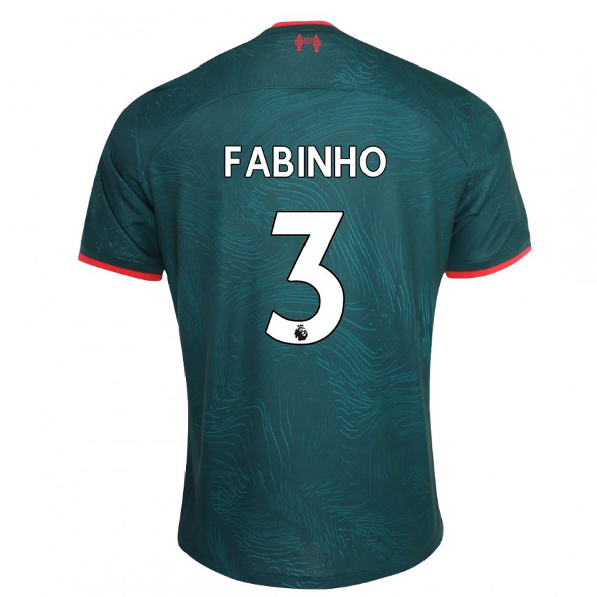 Kandiny Femme Maillot Fabinho #3 Vert Foncé Troisieme 2022/23 T-shirt