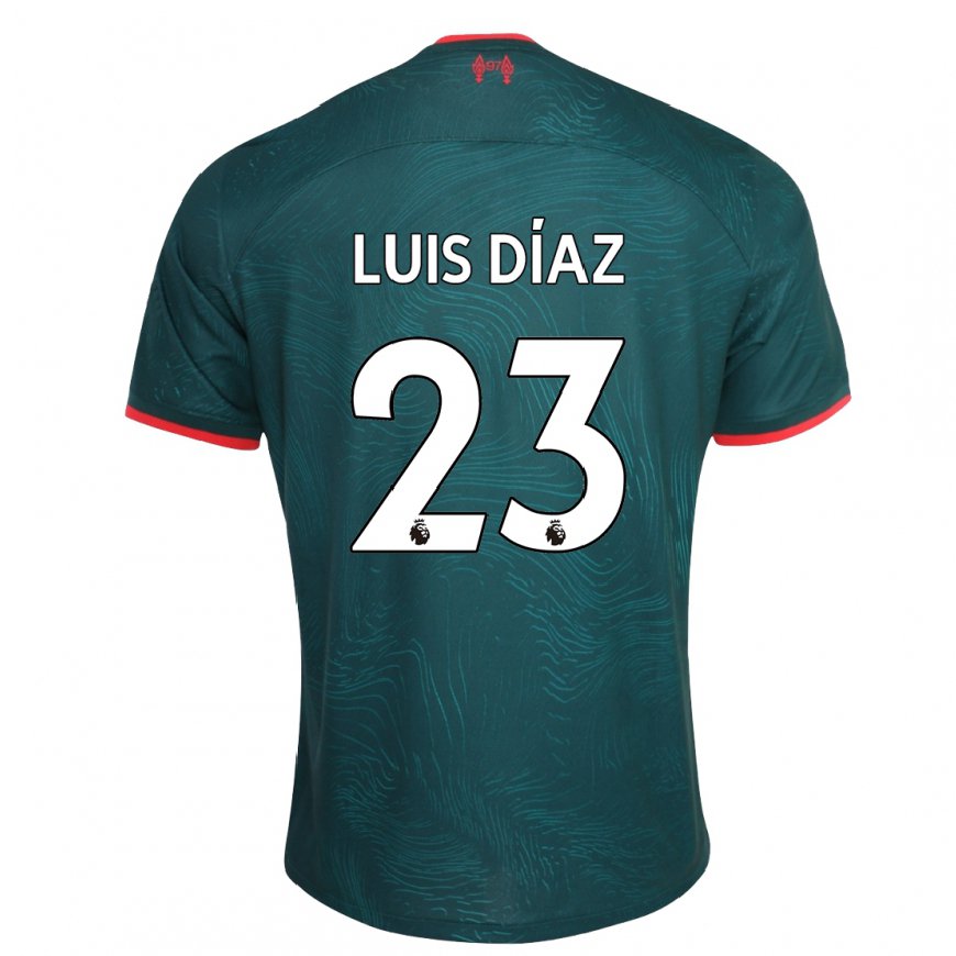 Kandiny Femme Maillot Luis Diaz #23 Vert Foncé Troisieme 2022/23 T-shirt