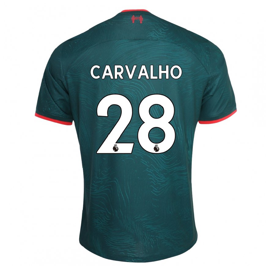 Kandiny Femme Maillot Fabio Carvalho #28 Vert Foncé Troisieme 2022/23 T-shirt