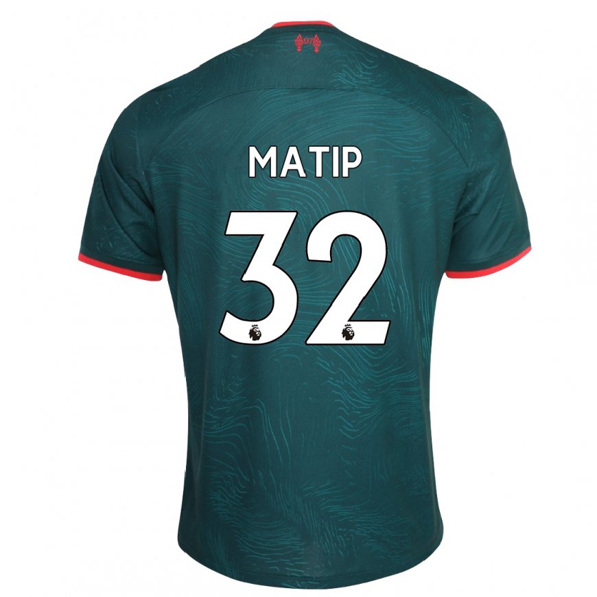 Kandiny Femme Maillot Joel Matip #32 Vert Foncé Troisieme 2022/23 T-shirt