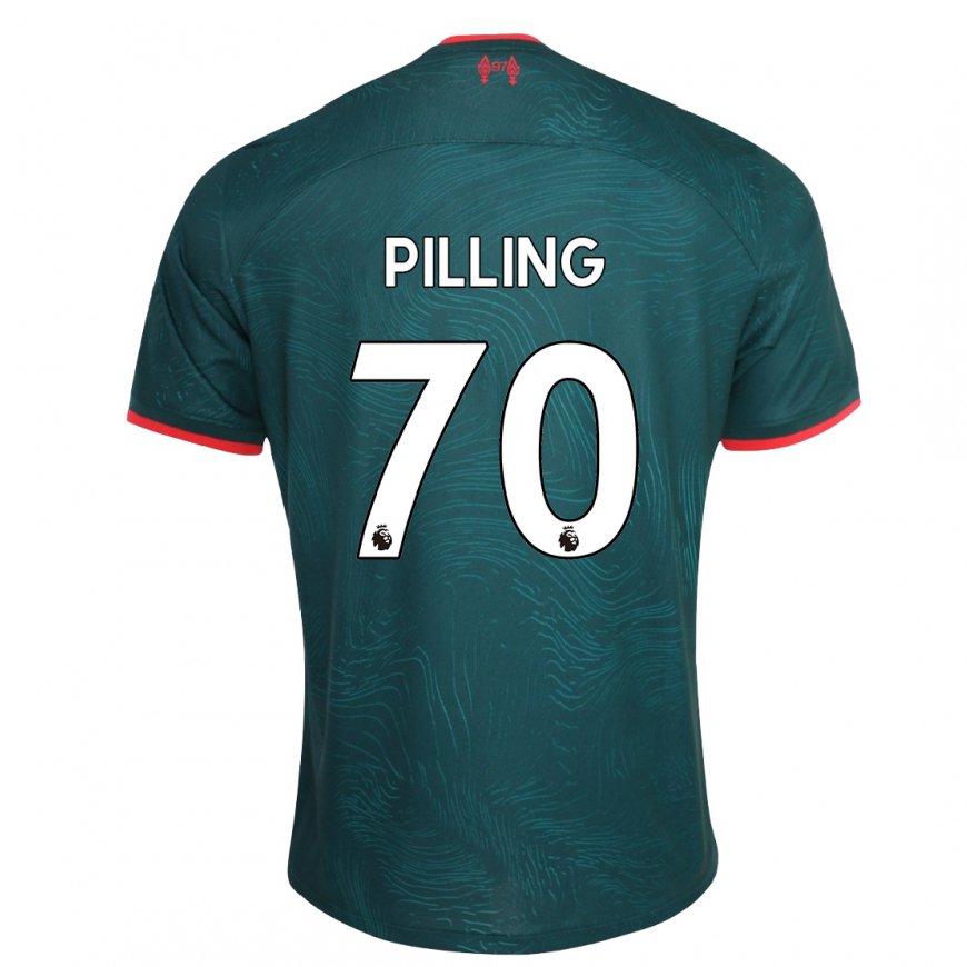 Kandiny Femme Maillot Tommy Pilling #70 Vert Foncé Troisieme 2022/23 T-shirt