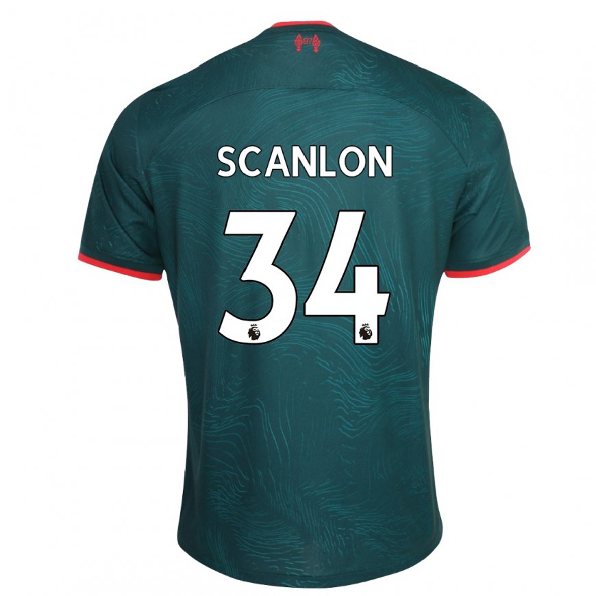 Kandiny Femme Maillot Calum Scanlon #34 Vert Foncé Troisieme 2022/23 T-shirt