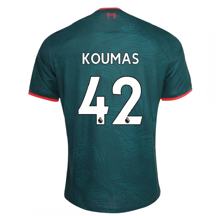 Kandiny Femme Maillot Lewis Koumas #42 Vert Foncé Troisieme 2022/23 T-shirt