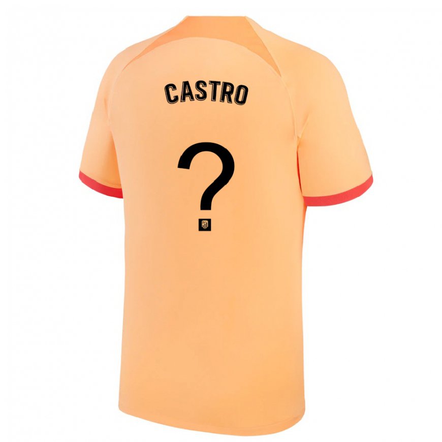 Kandiny Femme Maillot Oscar Castro #0 Orange Clair Troisieme 2022/23 T-shirt