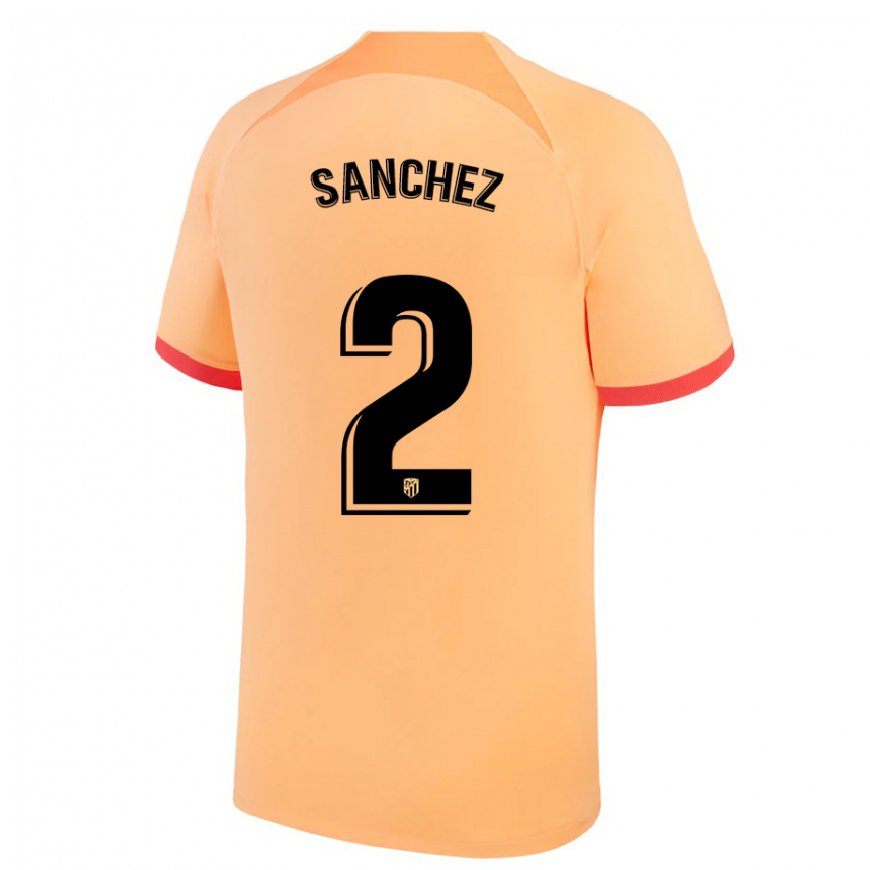 Kandiny Femme Maillot Ricard Sanchez #2 Orange Clair Troisieme 2022/23 T-shirt