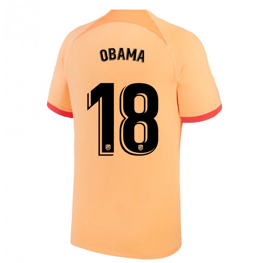 Kandiny Femme Maillot Salomon Obama #18 Orange Clair Troisieme 2022/23 T-shirt