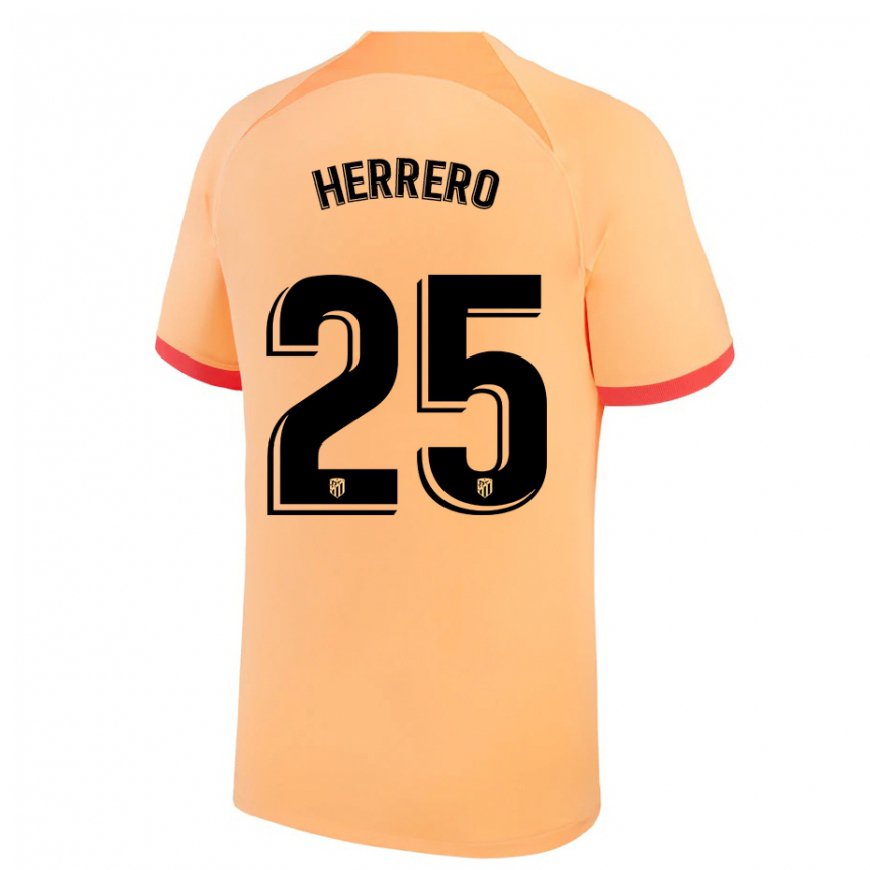 Kandiny Femme Maillot Alex Herrero #25 Orange Clair Troisieme 2022/23 T-shirt