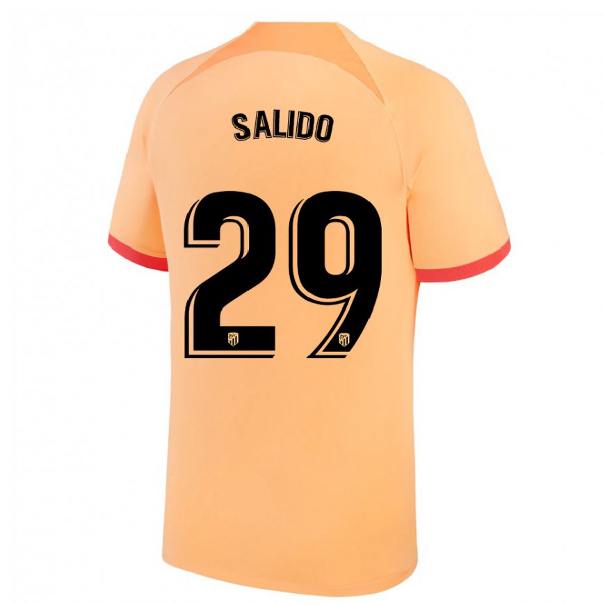 Kandiny Femme Maillot Alberto Salido #29 Orange Clair Troisieme 2022/23 T-shirt