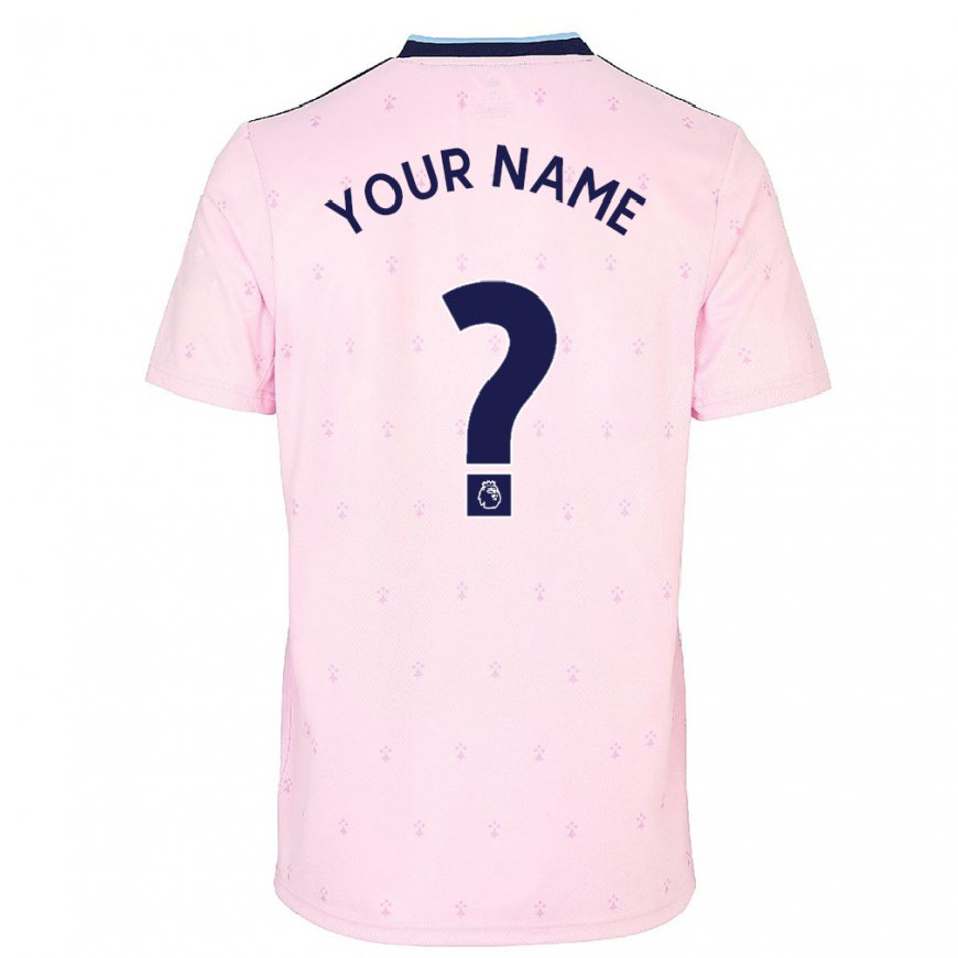 Kandiny Femme Maillot Votre Nom #0 Rose Marine Troisieme 2022/23 T-shirt