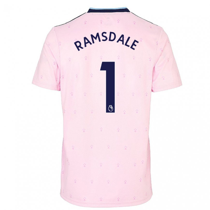 Kandiny Femme Maillot Aaron Ramsdale #1 Rose Marine Troisieme 2022/23 T-shirt