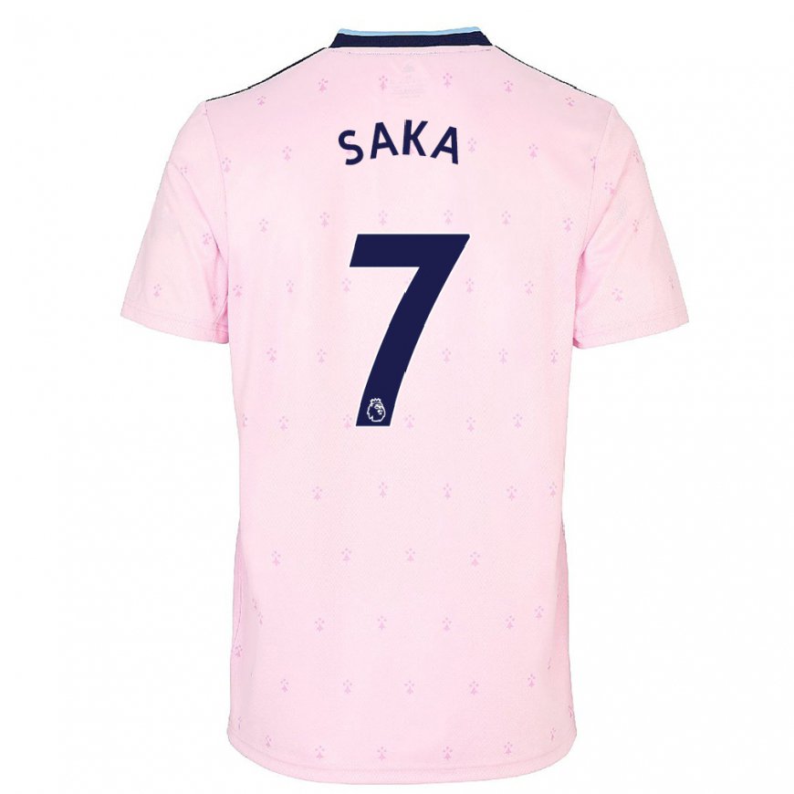 Kandiny Femme Maillot Bukayo Saka #7 Rose Marine Troisieme 2022/23 T-shirt