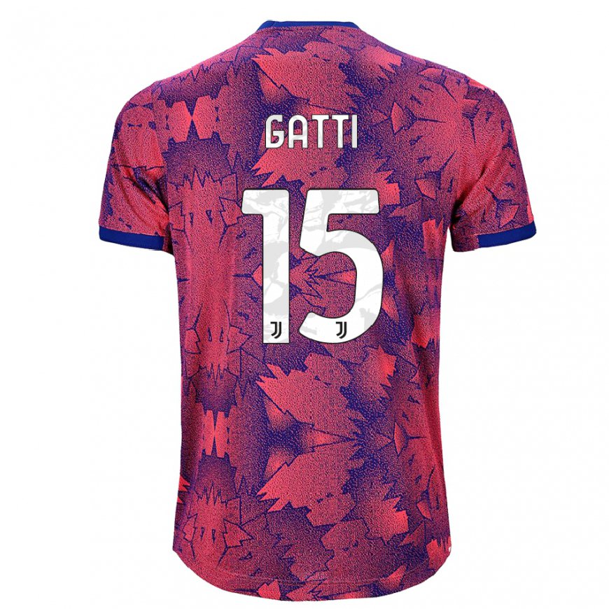 Kandiny Femme Maillot Federico Gatti #15 Rose Rouge Bleu Troisieme 2022/23 T-shirt