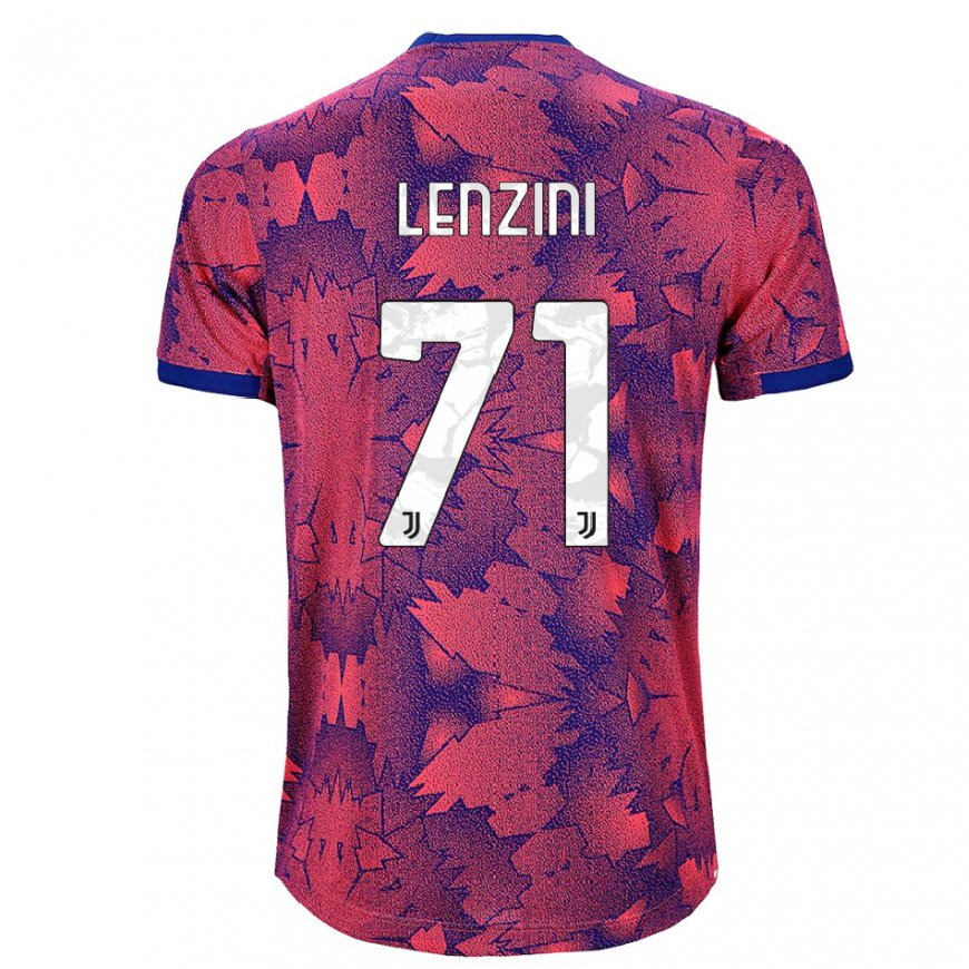 Kandiny Femme Maillot Martina Lenzini #71 Rose Rouge Bleu Troisieme 2022/23 T-shirt