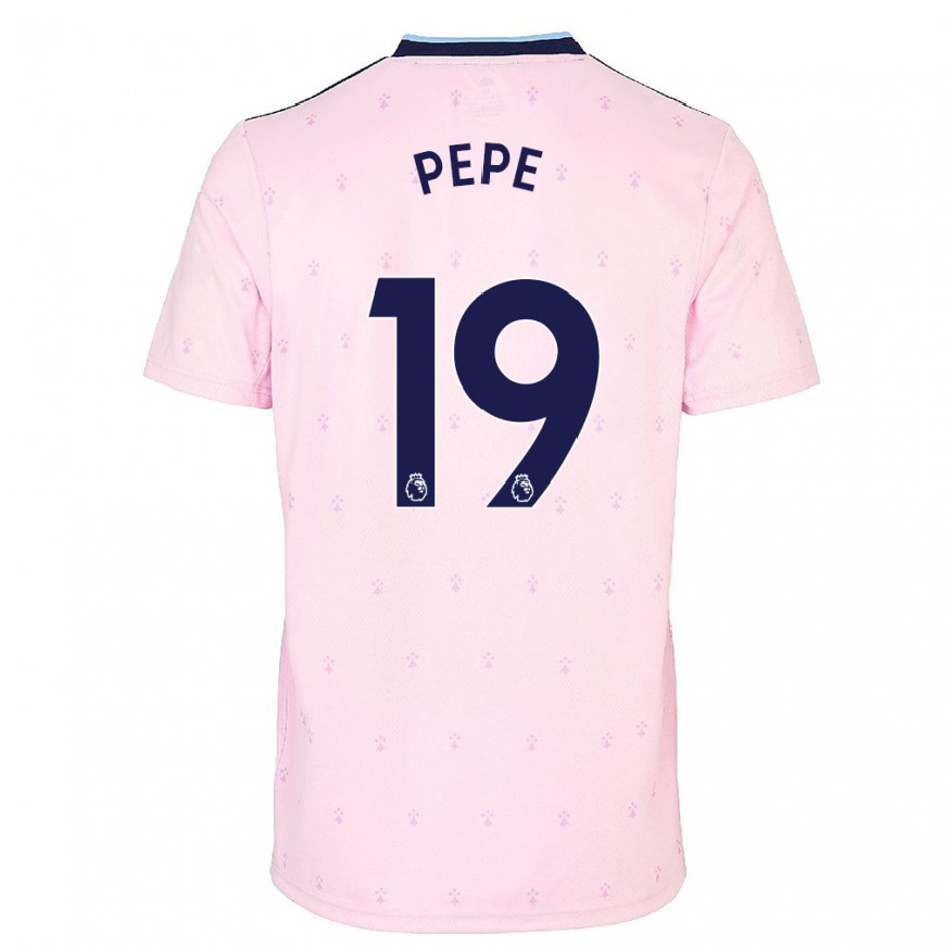 Kandiny Femme Maillot Nicolas Pepe #19 Rose Marine Troisieme 2022/23 T-shirt