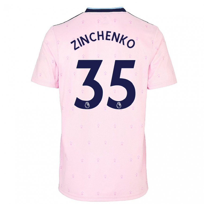 Kandiny Femme Maillot Oleksandr Zinchenko #35 Rose Marine Troisieme 2022/23 T-shirt