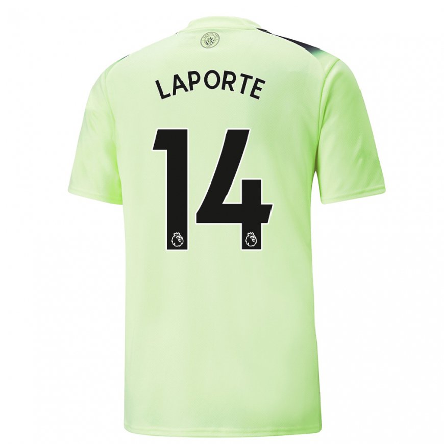 Kandiny Femme Maillot Aymeric Laporte #14 Vert Gris Foncé Troisieme 2022/23 T-shirt