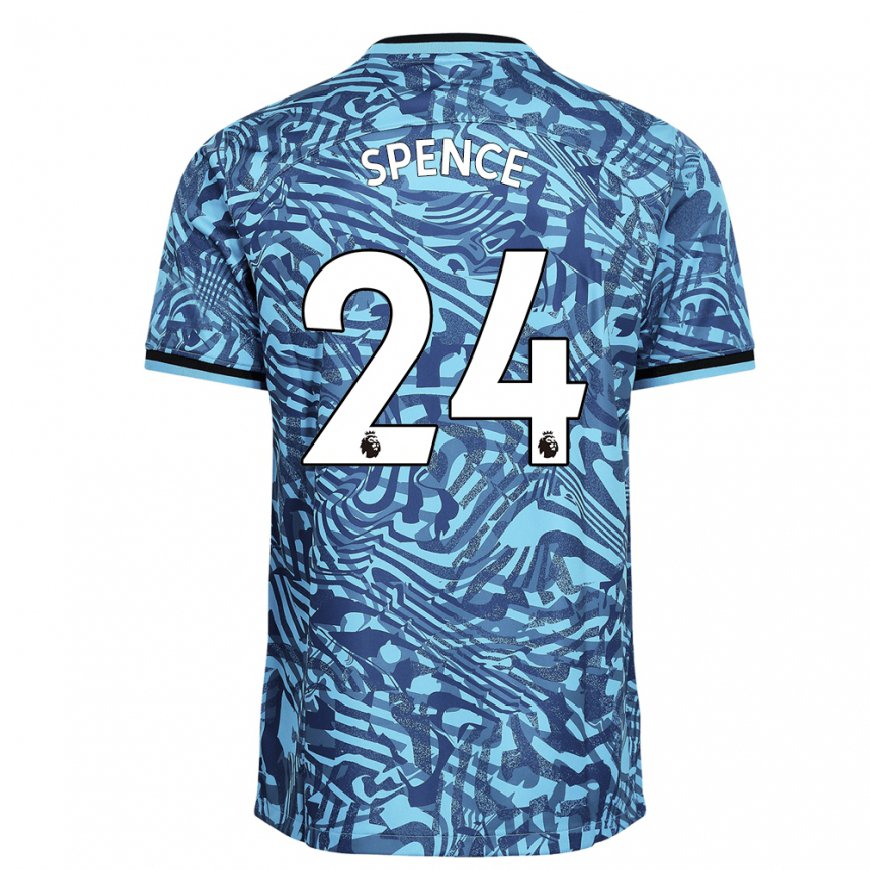 Kandiny Femme Maillot Djed Spence #24 Bleu Bleu Foncé Troisieme 2022/23 T-shirt