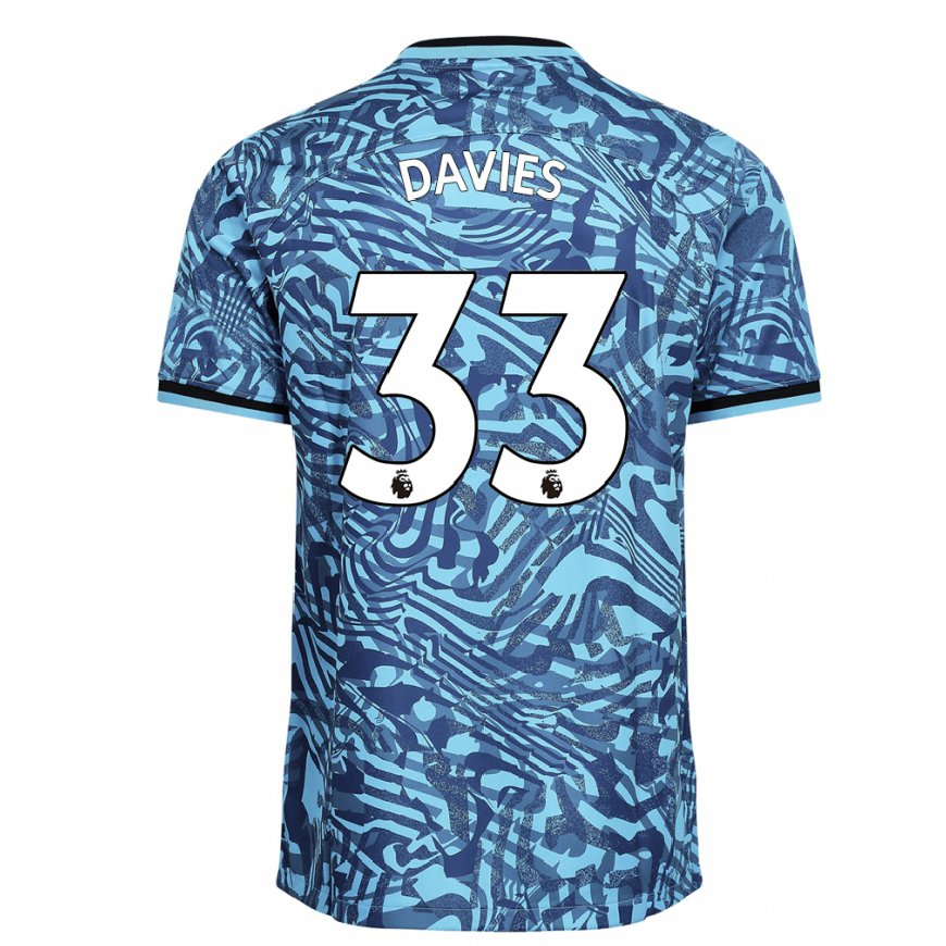 Kandiny Femme Maillot Ben Davies #33 Bleu Bleu Foncé Troisieme 2022/23 T-shirt