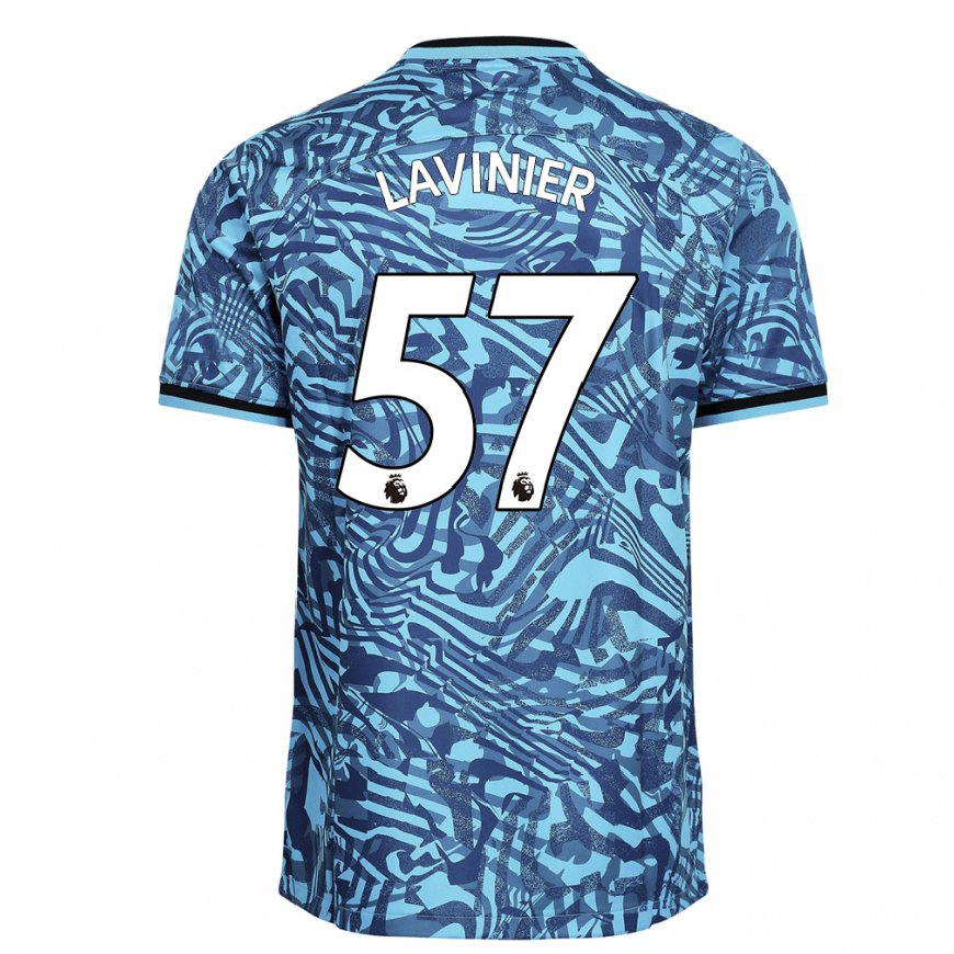 Kandiny Femme Maillot Marcel Lavinier #57 Bleu Bleu Foncé Troisieme 2022/23 T-shirt