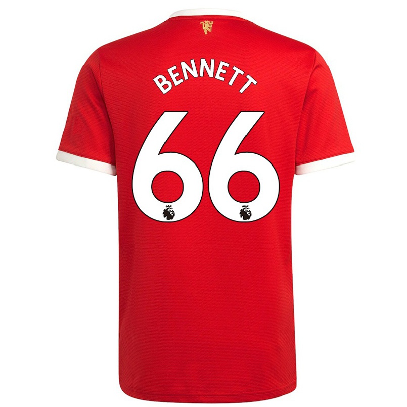 Femme Maillot Rhys Bennett #66 Rouge Tenues Domicile 2021/22 T-shirt