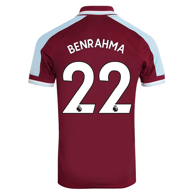 Femme Maillot Said Benrahma #22 Bordeaux Tenues Domicile 2021/22 T-shirt
