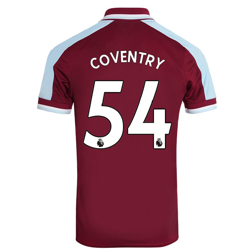 Femme Maillot Conor Coventry #54 Bordeaux Tenues Domicile 2021/22 T-shirt