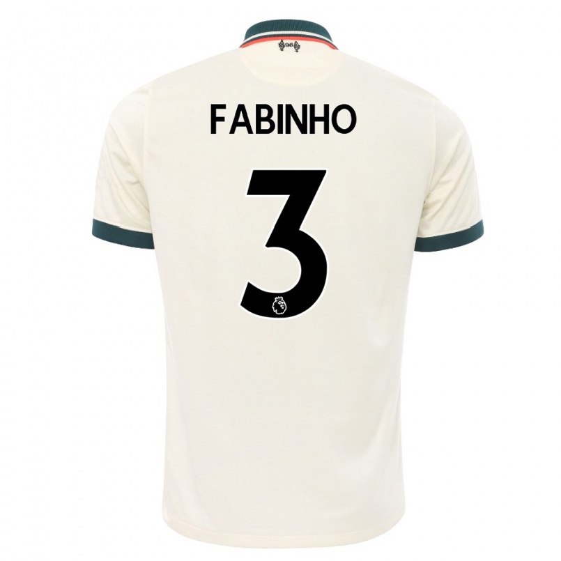 Femme Maillot Fabinho #3 Beige Tenues Extérieur 2021/22 T-shirt