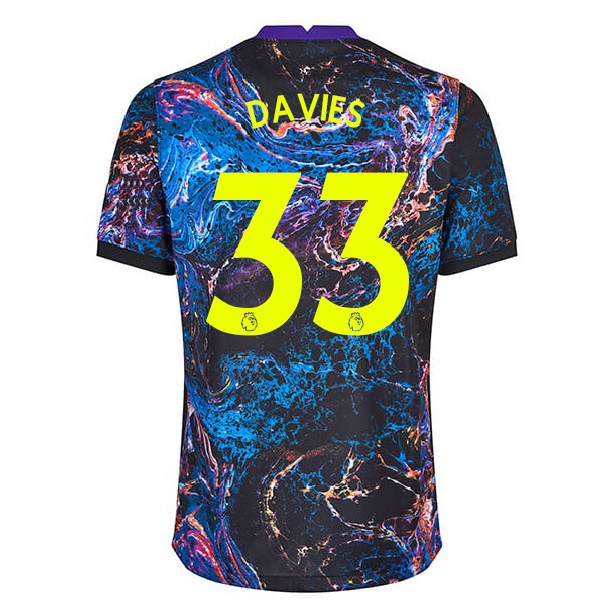 Femme Maillot Ben Davies #33 Multicolore Tenues Extérieur 2021/22 T-shirt