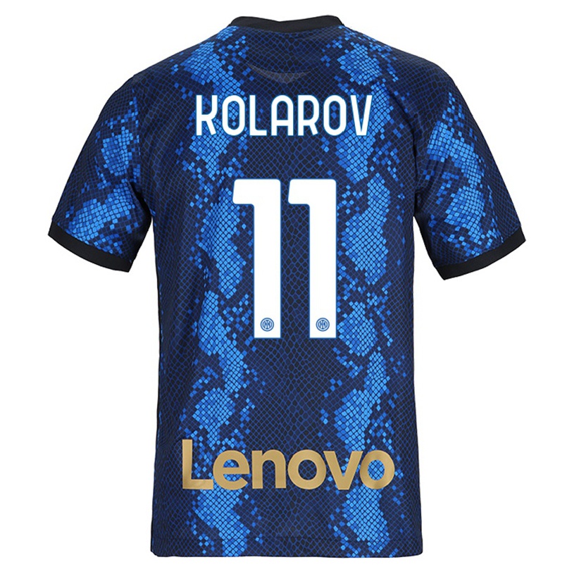 Femme Maillot Aleksandar Kolarov #11 Bleu Foncé Tenues Domicile 2021/22 T-shirt