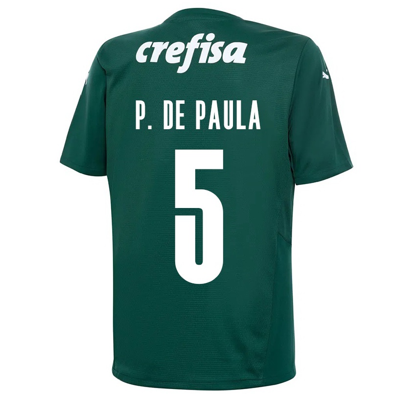 Femme Maillot Patrick De Paula #5 Vert Foncé Tenues Domicile 2021/22 T-shirt