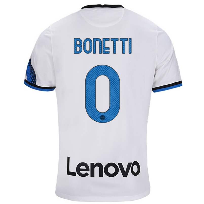 Femme Maillot Tatiana Bonetti #0 Blanc Bleu Tenues Extérieur 2021/22 T-shirt