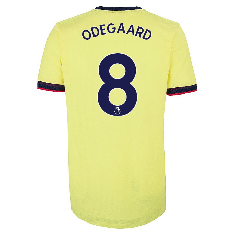 Femme Football Maillot Martin Odegaard #8 Rouge Blanc Tenues Domicile 2021/22 T-shirt