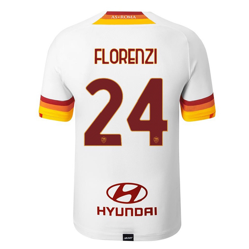 Femme Football Maillot Alessandro Florenzi #24 Blanc Tenues Extérieur 2021/22 T-shirt