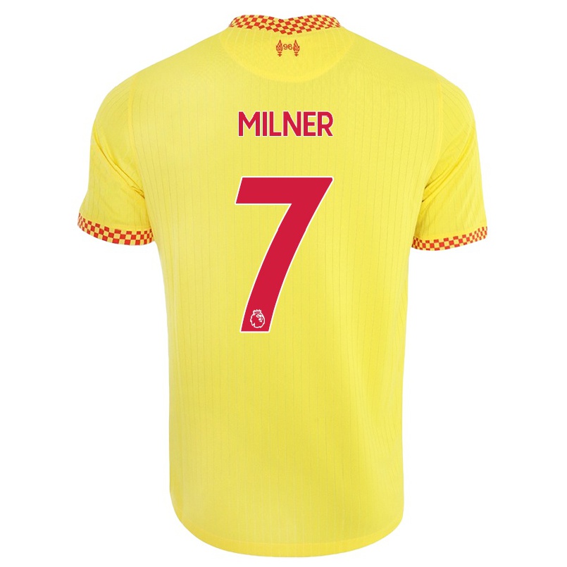 Femme Football Maillot James Milner #7 Jaune Tenues Third 2021/22 T-shirt