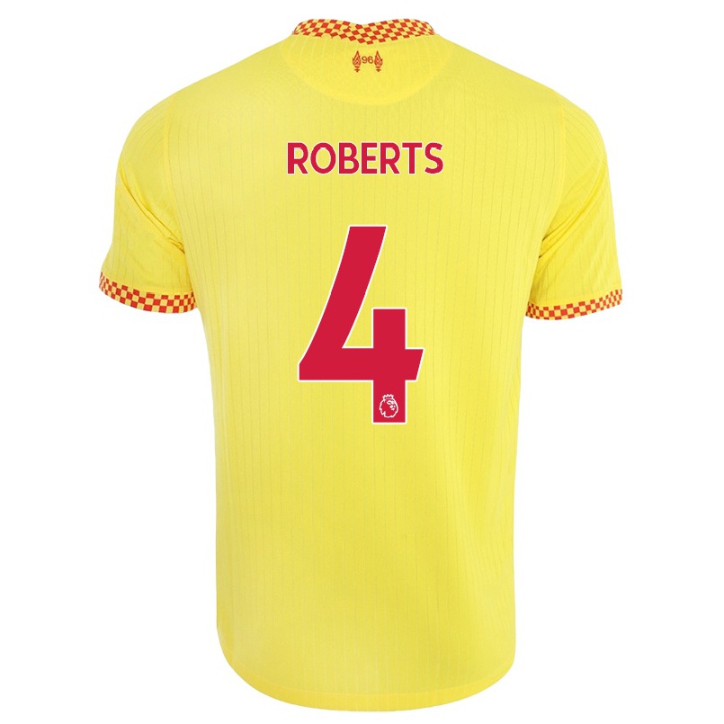 Femme Football Maillot Rhiannon Roberts #4 Jaune Tenues Third 2021/22 T-shirt