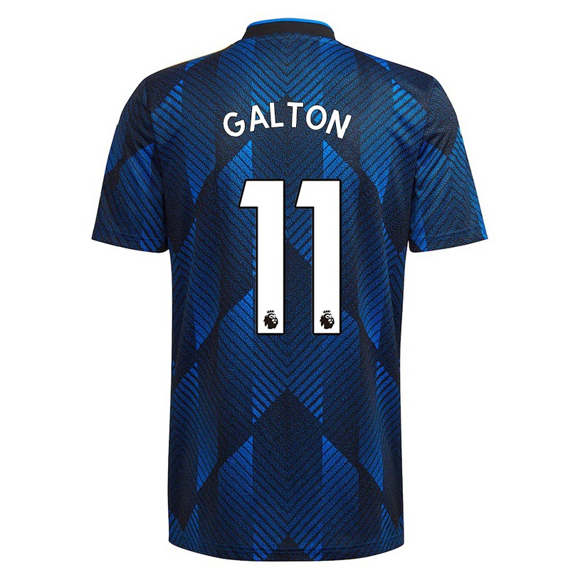 Femme Football Maillot Leah Galton #11 Bleu Foncé Tenues Third 2021/22 T-shirt