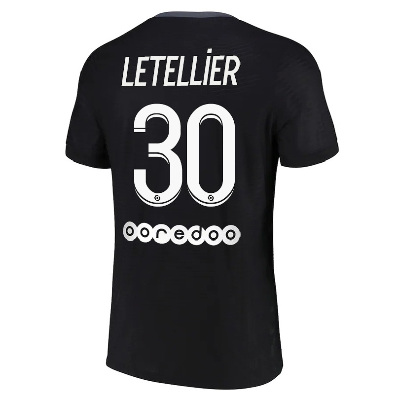 Femme Football Maillot Alexandre Letellier #30 Noir Tenues Third 2021/22 T-shirt