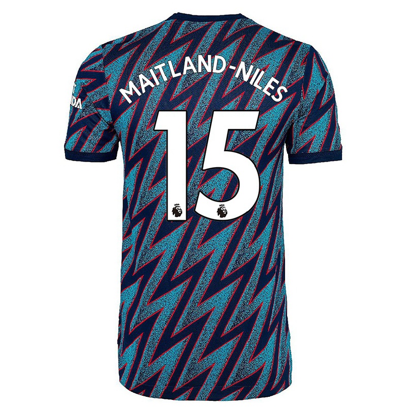 Femme Football Maillot Ainsley Maitland-niles #15 Bleu Noir Tenues Third 2021/22 T-shirt