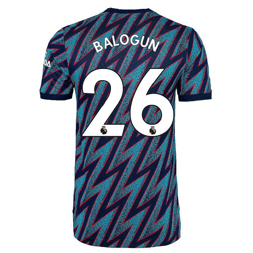 Femme Football Maillot Folarin Balogun #26 Bleu Noir Tenues Third 2021/22 T-shirt