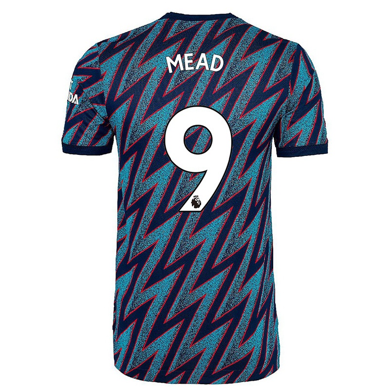 Femme Football Maillot Beth Mead #9 Bleu Noir Tenues Third 2021/22 T-shirt