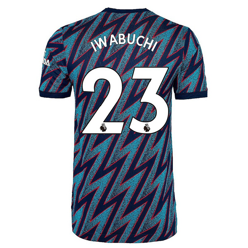 Femme Football Maillot Mana Iwabuchi #23 Bleu Noir Tenues Third 2021/22 T-shirt
