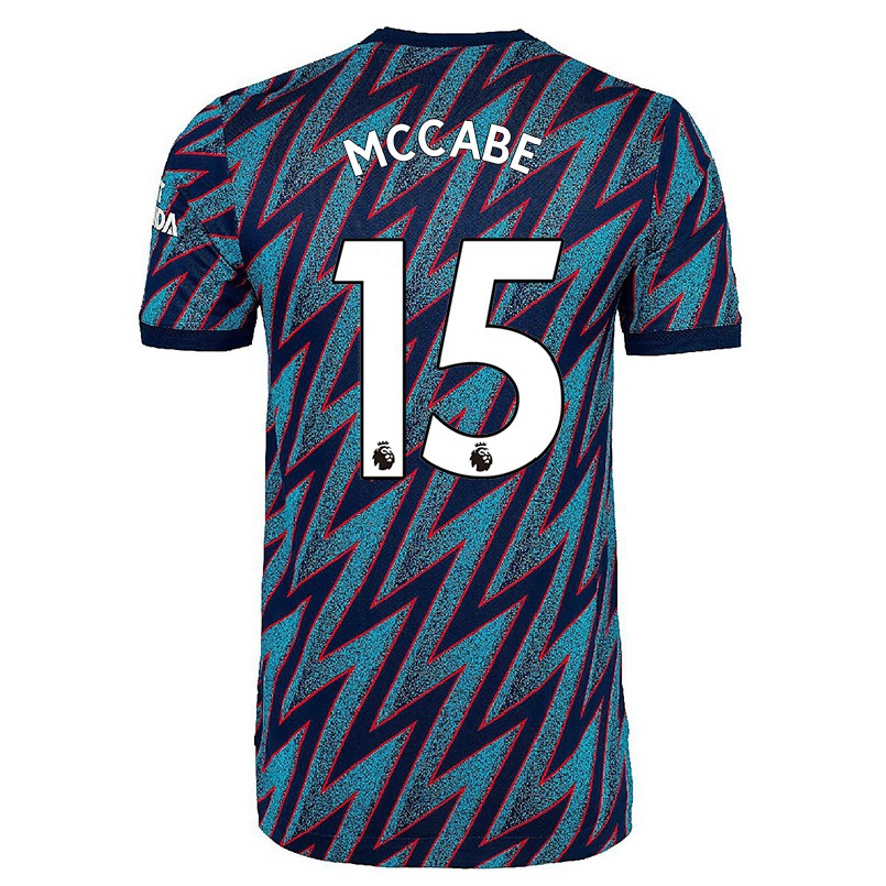 Femme Football Maillot Katie Mccabe #15 Bleu Noir Tenues Third 2021/22 T-shirt