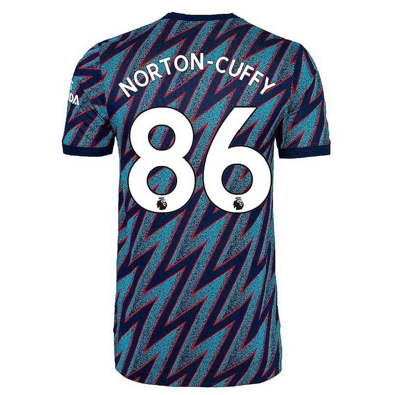 Femme Football Maillot Brooke Norton-cuffy #86 Bleu Noir Tenues Third 2021/22 T-shirt